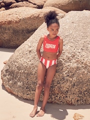 Red Rash Vest and Bikini Set 3 Piece (3-16yrs) - Image 2 of 11