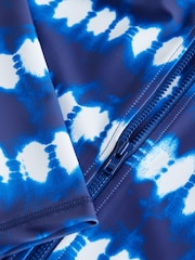 Blue/White Tie Dye Long Sleeved Swimsuit (3-16yrs) - Image 11 of 12