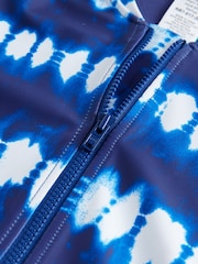 Blue/White Tie Dye Long Sleeved Swimsuit (3-16yrs) - Image 12 of 12