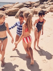 Blue/White Tie Dye Long Sleeved Swimsuit (3-16yrs) - Image 4 of 12