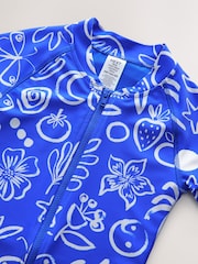 Blue/White Long Sleeved Swimsuit (3mths-16yrs) - Image 7 of 8