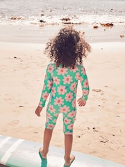 Fleur verte/rose - Maillot de bain longue jambe Sunsafe (3mths-8yrs) - Image 2 of 7