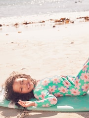 Fleur verte/rose - Maillot de bain longue jambe Sunsafe (3mths-8yrs) - Image 4 of 7