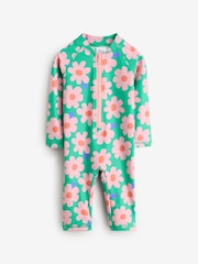 Fleur verte/rose - Maillot de bain longue jambe Sunsafe (3mths-8yrs) - Image 5 of 7