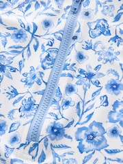 Blue Floral Frill Sleeve Sunsafe Swimsuit (3mths-10yrs) - Image 11 of 11
