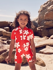 Red Flower Sunsafe Swimsuit (3mths-10yrs) - Image 1 of 13