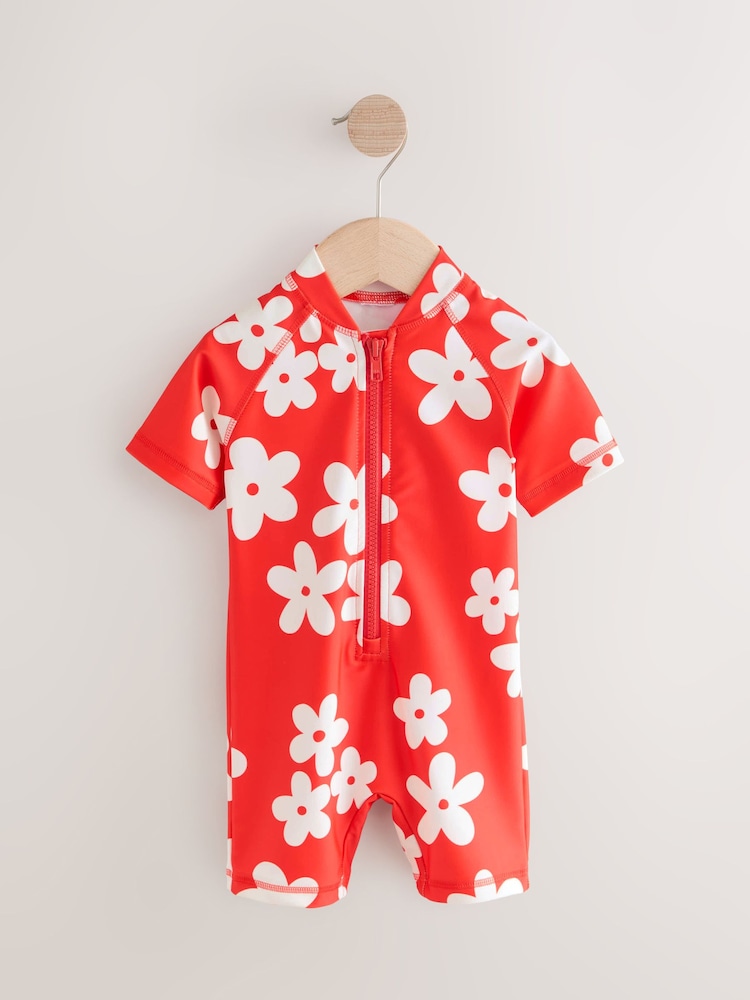 Red Flower Sunsafe Swimsuit (3mths-10yrs) - Image 10 of 13