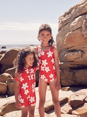 Red Flower Sunsafe Swimsuit (3mths-10yrs) - Image 3 of 13