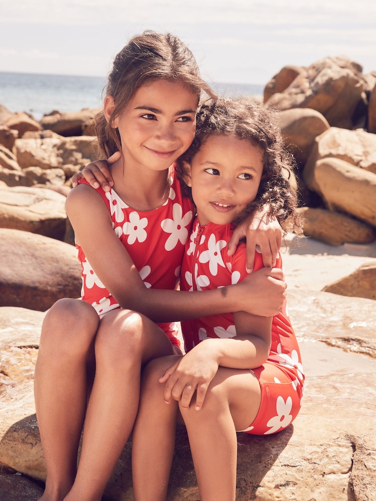 Red Flower Sunsafe Swimsuit (3mths-10yrs) - Image 5 of 13