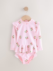 Розовые с клубникой - Купальный комплект Sunsafe ( 3 мес. - 7 лет) - Изображение 1 из 4