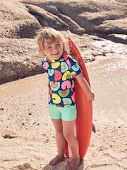 Navy Rainbow Sunsafe Rash Vest Set (3mths-7yrs) - Image 2 of 8