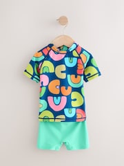 Navy Rainbow Sunsafe Rash Vest Set (3mths-7yrs) - Image 5 of 8