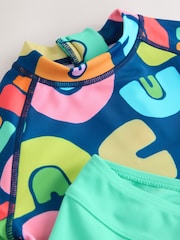 Navy Rainbow Sunsafe Rash Vest Set (3mths-7yrs) - Image 8 of 8