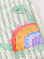 Green/Ecru Stripe Dinosaur Frill Leg Swimsuit (3mths-7yrs) - Image 6 of 7