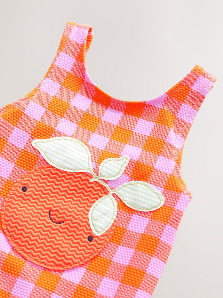 Purple/Orange Check Swimsuit (3mths-7yrs) - Image 7 of 7 Purple/Orange Check Swimsuit (3mths-7yrs) - Image 7 of 7