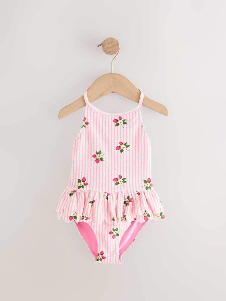 Roze aardbei - Badpak met halternek en schootje (3mnd -7jr) - Image 7 of 10