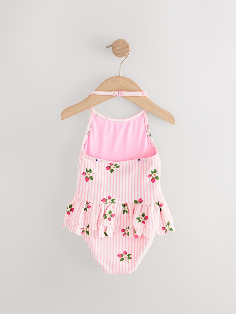 Roze aardbei - Badpak met halternek en schootje (3mnd -7jr) - Image 8 of 10