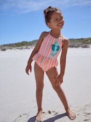 Multi Parrot Halter Neck Peplum Swimsuit (3mths-7yrs) - Image 2 of 6