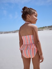 Multi Parrot Halter Neck Peplum Swimsuit (3mths-7yrs) - Image 3 of 6