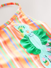 Multi Parrot Halter Neck Peplum Swimsuit (3mths-7yrs) - Image 5 of 6