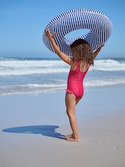 Berry Red Frill Leg Swimsuit (3mths-7yrs) - Image 2 of 4