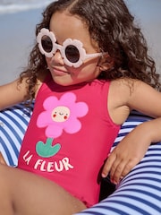 Berry Red Frill Leg Swimsuit (3mths-7yrs) - Image 4 of 4