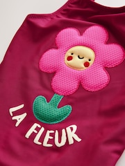 Berry Red Frill Leg Swimsuit (3mths-7yrs) - Image 8 of 9