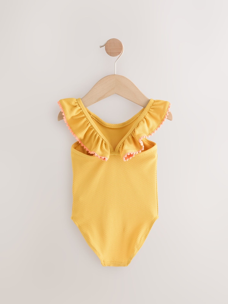 Jaune ocre à motif girafe - Maillot de bain à épaules 3 ( ( 7 ) - Image 6 of 8