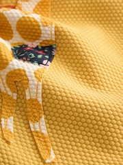 Ochre Yellow Giraffe Frill Shoulder Swimsuit (3mths-7yrs) - Image 7 of 8