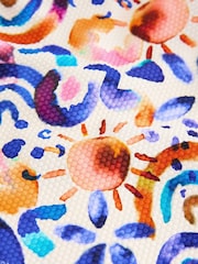 Blue/Orange Frill Shoulder Swimsuit (3mths-7yrs) - Image 8 of 8