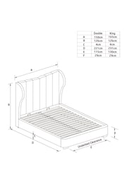 Brushed Weave Oyster Grace Upholstered Storage Ottoman Bed Frame - Image 5 of 8