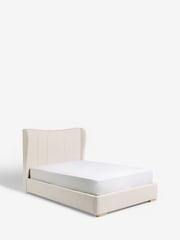 Brushed Weave Oyster Grace Upholstered Storage Ottoman Bed Frame - Image 6 of 8