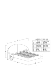 Plush Chenille Oyster Alderley Upholstered Ottoman Hotel Bed with Seating Bedsides - Image 4 of 9