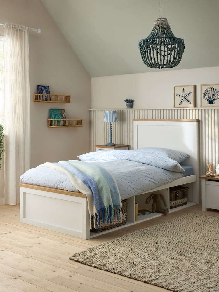 White Malvern Chalk Platform Storage Bed Frame - Image 1 of 5