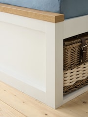 White Malvern Chalk Platform Storage Bed Frame - Image 4 of 5