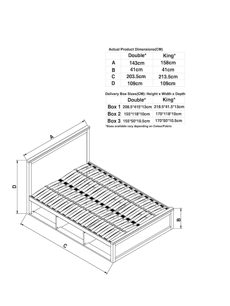 White Malvern Chalk Platform Storage Bed Frame - Image 5 of 5