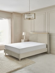 Soft Velvet Pebble Valencia Upholstered Bed Frame - Image 3 of 7