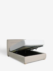 Chunky Texture Dove Grey Colmore Upholstered Ottoman Storage Bed Frame - Image 9 of 9