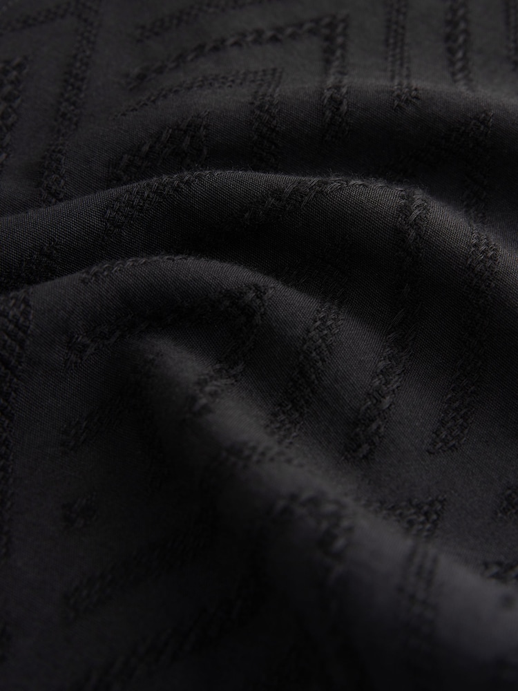 Чорний - з коротким рукавом Smart Textured сорочки (3-16років) - Image 3 of 4