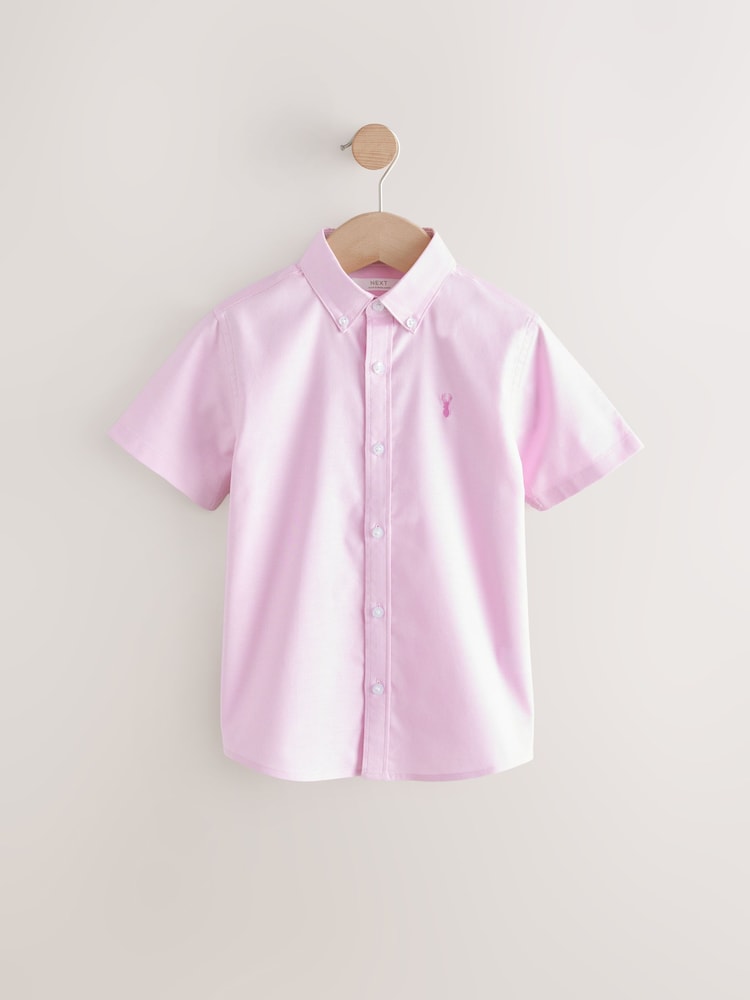 Roz - Mânecă scurtă Cotton Rich Oxford Shirt (3-16yrs) - Image 1 of 4