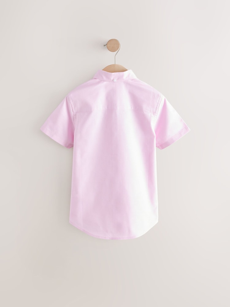 Roz - Mânecă scurtă Cotton Rich Oxford Shirt (3-16yrs) - Image 2 of 4