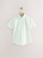 Мятный зеленый - С коротким рукавом Cotton Rich оксфорд рубашка (3-16лет) - Изображение 3 из 6