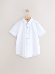 White Short Sleeves Smart Plain Shirt (3-16yrs) - Image 1 of 4