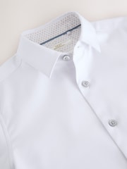 White Short Sleeves Smart Plain Shirt (3-16yrs) - Image 4 of 4