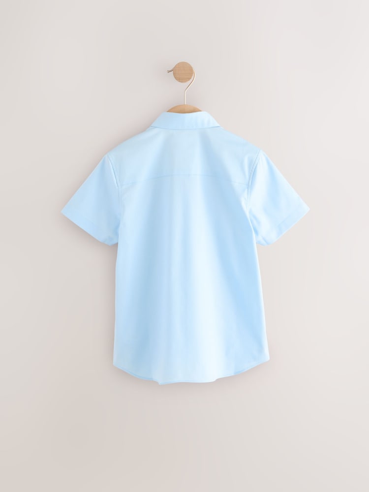 أزرق - Short Sleeves Smart Plain School Shirt (3-16yrs) - صورة 2 من 4 أزرق - Short Sleeves Smart Plain School Shirt (3-16yrs) - صورة 2 من 4