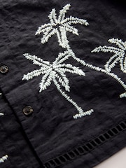 Schwarze Palme - Embroidered Short Sleeve Shirt and Shorts Set (3-16yrs) - Bild 5 von 5
