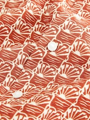 Brown/Orange Short Sleeve Printed Shirt (3-16yrs) - Image 4 of 4