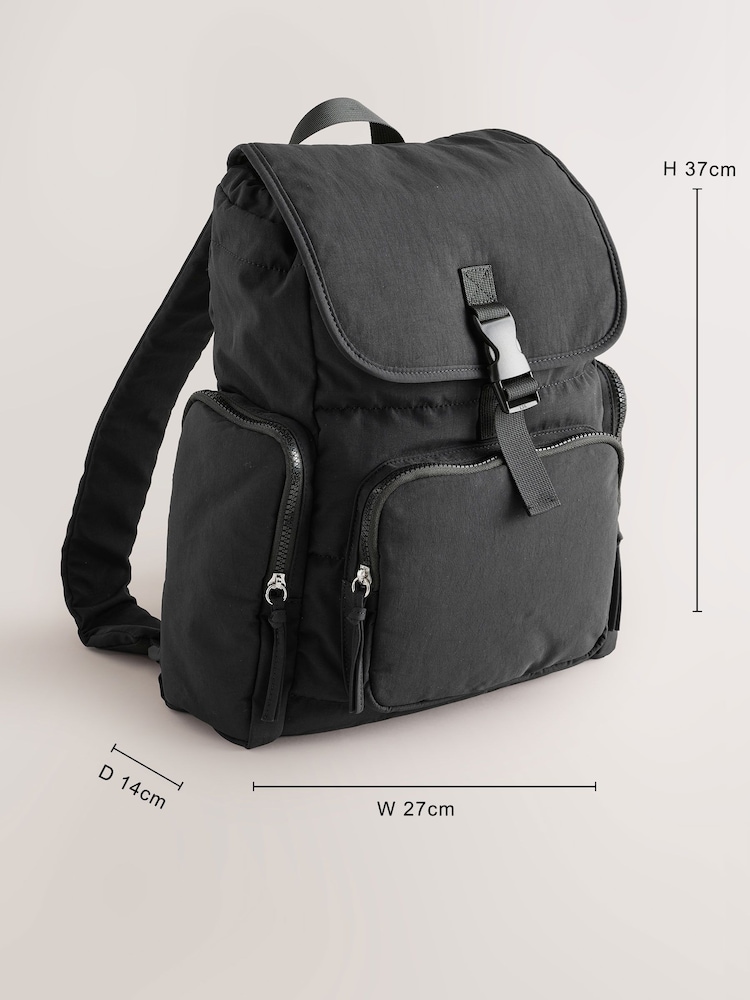 Black Nylon Backpack - Image 4 of 9