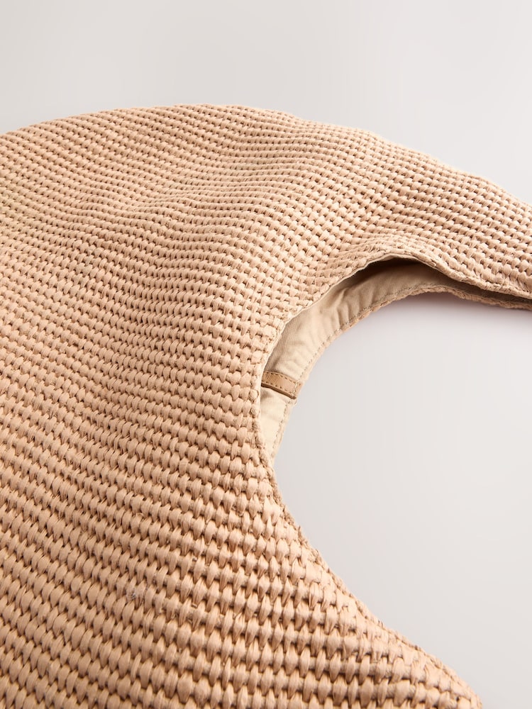 Tan Brown Ball Raffia Shoulder Bag - Image 7 of 8