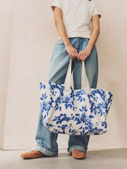 Blue Print Reusable Canvas Bag - Image 2 of 8
